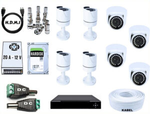 AHD Paket 8 Kamera 5MP Full HD 1080p