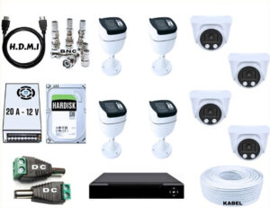 G-VISION Paket 8 Kamera 5MP TURBO 1080p color VU