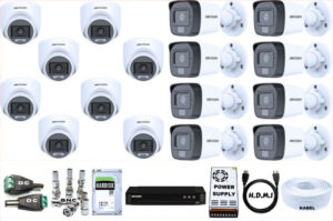 PAKET CCTV 16 KAMERA HIKVISION AUDIO COLORVU KOMPLIT - 5MP 3K