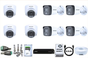 PAKET CCTV 8 KAMERA HIKVISION AUDIO COLORVU KOMPLIT - 5MP 3K