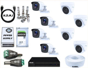 PAKET CCTV 8 KAMERA HILOOK AUDIO KOMPLIT - 2MP TURBO HD 1080P